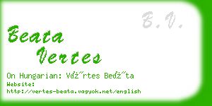 beata vertes business card